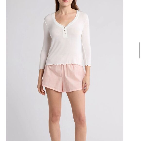 Honeydew Intimates White and Pink Pajama Set size Medium - Picture 1 of 8